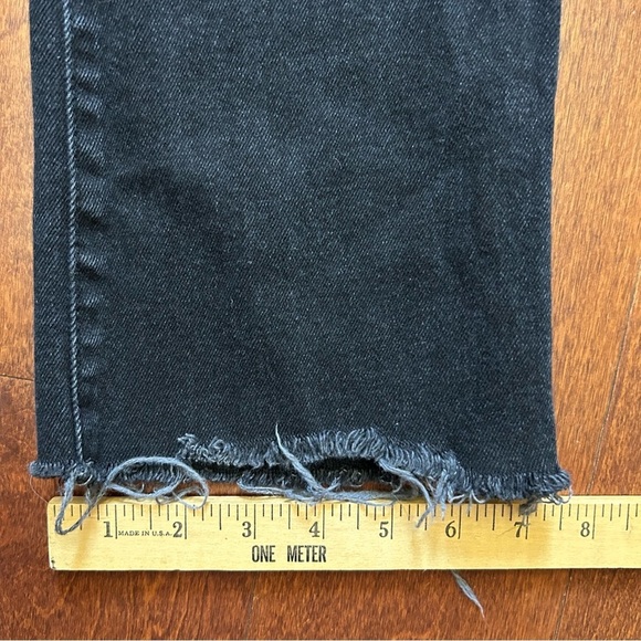 Just Black Denim Women's Cropped High Rise Black Frayed Hem Jeans, Size 25 - Picture 12 of 13